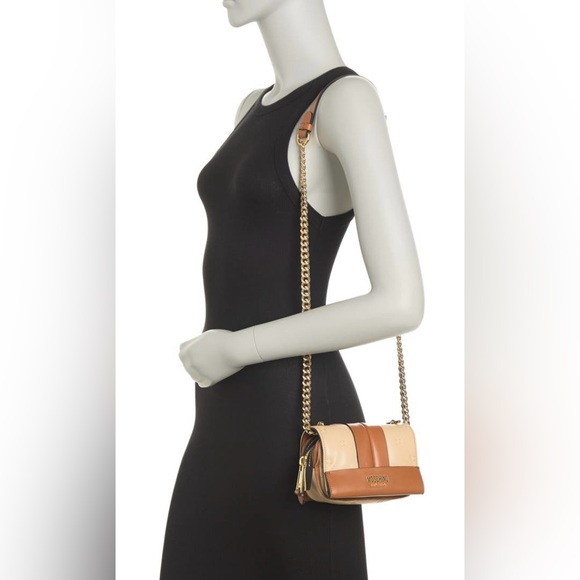 Moschino Tri-Tone Leather Crossbody (Beige) - Picture 5 of 8